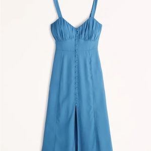 A&F Button-Through Slim Midi Dress